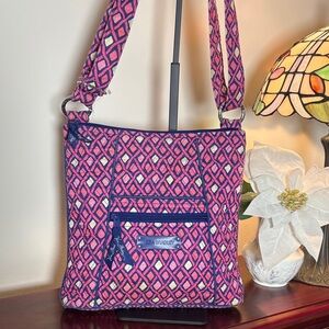 Vera Bradley Pink and Navy Crossbody Bag